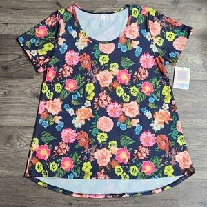 Bright Floral Extra Large LuLaRoe Classic T